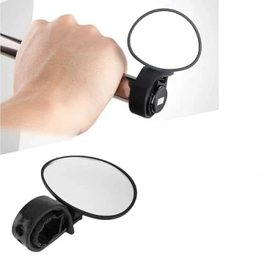 Image of UK CELTD Cycling Bicycle Bike Adjustable Rear View Mirror Handlebar Rotation Safety OVAL