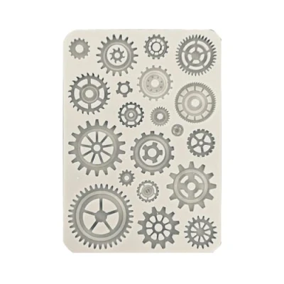 Image of Stamperia International KFT Silicon Mould A5 Sir Vagabond in Fantasy World Gears, Grey, 6 x 8