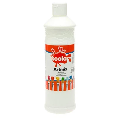 Image of scola Artmix Water Based 600ml Ready Mixed Craft School Childrens Poster Paint White