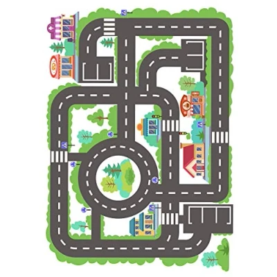 Image of 1 x Children&#039;s Town City Car Road Race Track Map A4 Printed Decor Icing Sheet Edible Cake Topper Decorated Perfect for Large Cakes