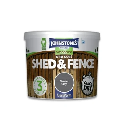 Image of Johnstone&#039;s Woodcare One Coat Shed and Fence Shaded Grey 5L