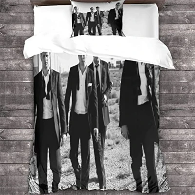 Image of XYueww Westlife Band Duvet Cover Set 3D Printed Bedding With Pillowcase Soft Quilt Zipper Closure Microfiber 3Pcs Single（135x200cm）