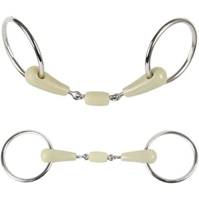 Image of Harry&#039;s Horse Snaffle bit double jointed apple 13,5 RVS