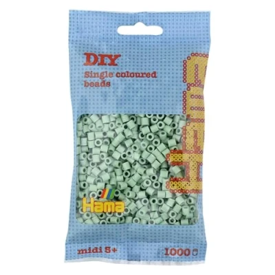 Image of Hama Beads Bag Approx. 1000 Midi Fuse Mosaic Decoration Arts &amp; Craft for Creative Children Ages 5+ Eucalyptus