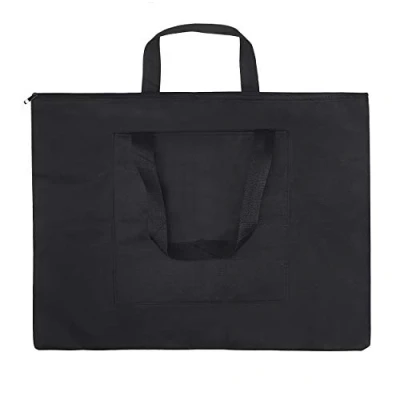 Image of A2 Waterproof Canvas Artist Portfolio Case Drawing Painting Board Bag Sketching Art Carry Sketchpad Tote Handbag Supplies Storage File Zipper Bag,26.8&quot; x 20.9&quot;