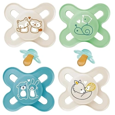 Image of Mam dummies Start 0 2 latex , pack of 4 mini 0+ incl. boxes