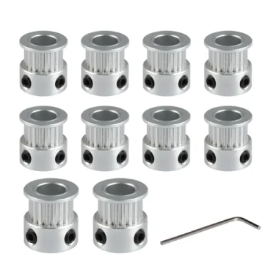 Image of Super Print GT2 Pulley 20 Teeth 8mm bore Width 6mm Aluminum 20T Wheel for Timing Belt 3D Printer,CNC (10pcs)
