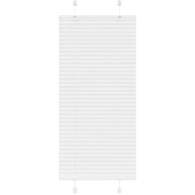 Image of vidaXL Pleated Blind White 55x150 cm Fabric Width 54.4 Polyester