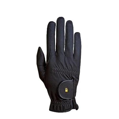 Image of Roeckl Sports equestrian gloves ROECK GRIP JUNIOR, kids&amp;youngst. summer riding glove, black 4
