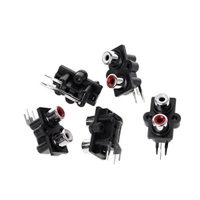 Image of 5 Pcs RCA Splitter Adapter Female Connector PCB Mount 2 Position Stereo Audio Video Jack