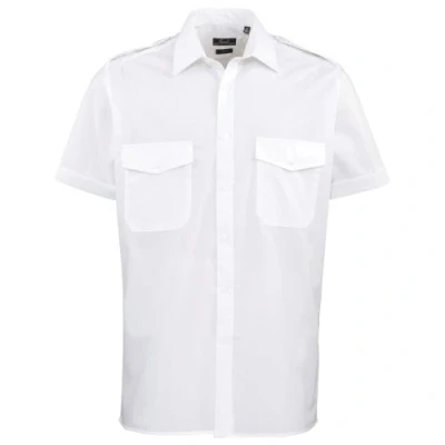 Image of Premier Short Sleeve Pilot Shirt White 18.5