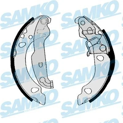 Image of 1106632, 1123789, 1135082, 1355479, 1433865 Brake Shoes LPR 08190 180mm 32mm with handbrake lever FORD: FIESTA 5, 4, KA Hatchback