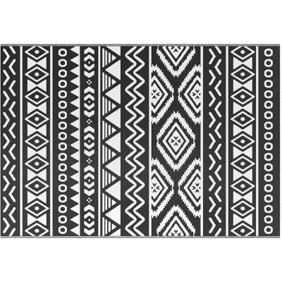 Image of vidaXL Outdoor Rug ARAKIL Black 160x230 cm PP
