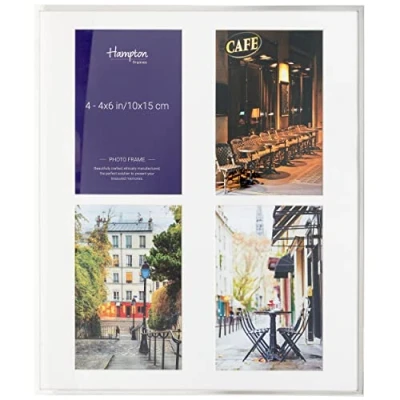 Image of Hampton Frames MAYFAIR 4 Aperture 4x6 (10x15cm) Silver Multi Glass BSN4AP46S