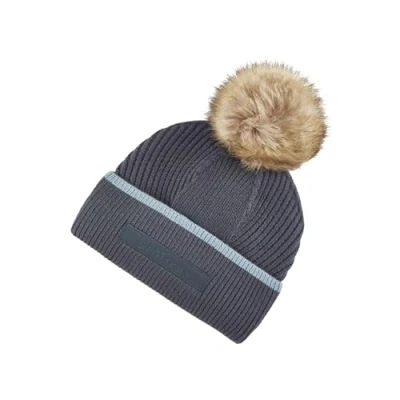 Image of LeMieux Clara Cable Womens Beanie Hat Petrol