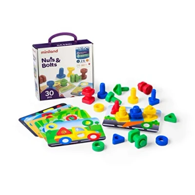 Image of Miniland 45303 Nuts and Bolts, Multi Color