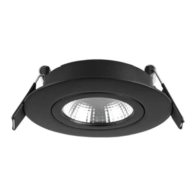 Image of Integral ILDL65L006 Lux Ultra Slim Tilt 6.5w LED Downlight, matt Black, IP40, 4000k, 670lm, 36 Beam