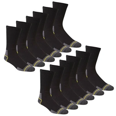 Image of Men&#039;s Thick Socks Heavy Duty Reinforced Heel For Steel Toe Boots Black Size 6 11
