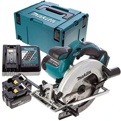 Image of Makita DSS611Z 18V LXT Circular Saw with 2 x 5Ah Batteries, Charger &amp; Case