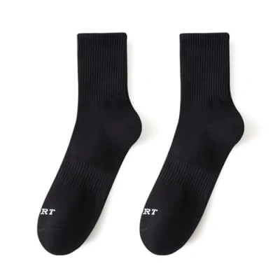 Image of es uk Multipack of 6 Pairs Sports Socks Men 9 12, Gym for Men, Cotton Socks, Mens Crew White Black Grey (Black)