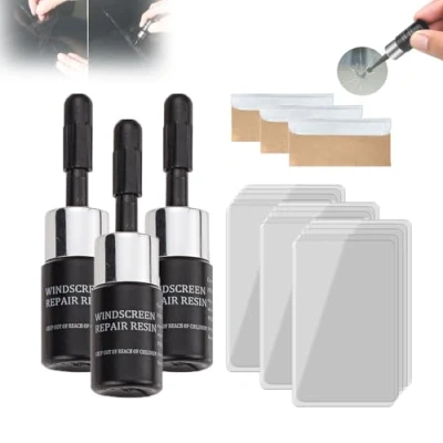 Image of Balconfoster Cracks Gone Glass Repair Kit,Balconfoster Commodityk Car Windscreen Resin,Car Windshield Crack Fluid,Nano Fluid Cracked Kit (3pcs)