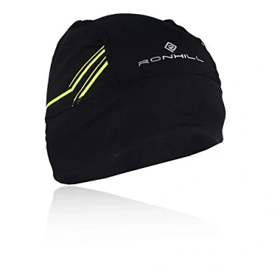 Image of Ronhill Running, Beanie and Glove Set, Black/Fluo Yellow, S/M