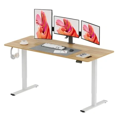Image of SANODESK 160 * 60 Electric Standing Desk Height Adjustable Sit Stand 4 Memory Smart Pannel
