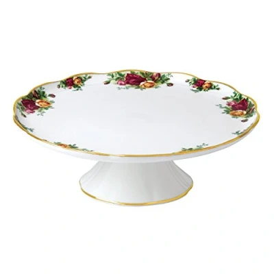 Image of Royal Albert Old Country Roses 40001854 30.5cm L/S Cake Stand, White, Fine Bone China