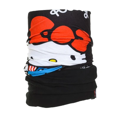 Image of Buff Hello Kitty 77100 Unisex Microfiber and Fleece Multifunctional Tubular Collar Black One Size