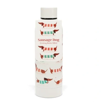 Image of Rex London Stainless steel bottle 500ml Sausage Dog