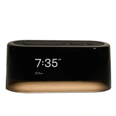 Image of Loftie Smart Alarm Clocks for Bedroom Sound Machine Clock with Light, Bluetooth Speaker, White Noise, Nature Sounds, Nightlight, Blackout Mode, Evening Routine Idea (Black)