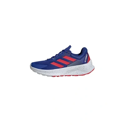 Image of Adidas Terrex Soulstride FLOW Trail running shoes Dash grey pure ruby semi lucid blue, Men&#039;s, Size: 6, blue