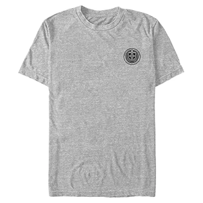 Image of Marvel Loki TVA Pocket Crest Organic Short Sleeve T Shirt, Melange Grey, S