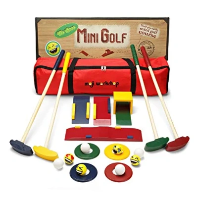 Image of moji workshop Wooden Kids Golf Set Quality Crazy and Mini Toys for Indoor , Outdoor Garden Games