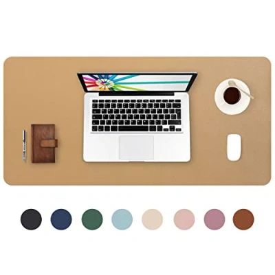 Image of DOBAOJIA Mouse Pad Extended Mat X Large Desk Blotter Writing for Laptop/Office/Home, PU Leather Waterproof +Suede Non Slip 31.5&#039;&#039; 15.7&#039;&#039; (Khaki)