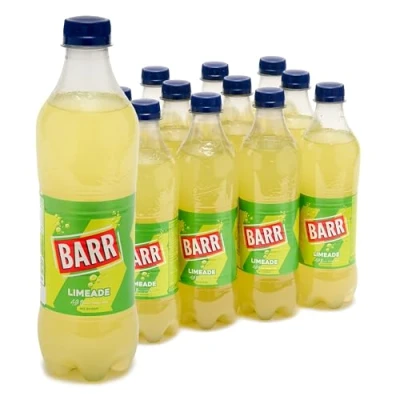 Image of BARR since 1875, 12 Pack Zingy Limeade, Zero No Sugar Lime Flavoured Fizzy Drink &quot;Fizzingly Fun&quot; x 500ml Bottles