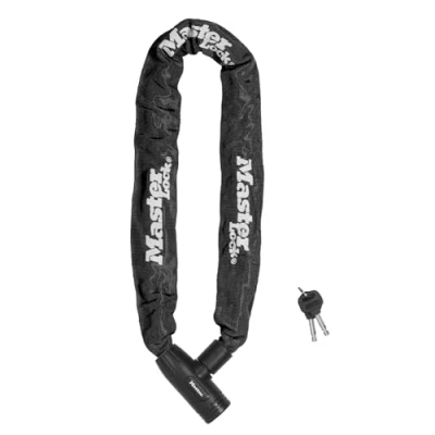 Image of Master Lock Bike Chain [Key] [90 cm Chain] 8391EURDPRO Ideal for Bike, Electric Mountain Road Folding Black