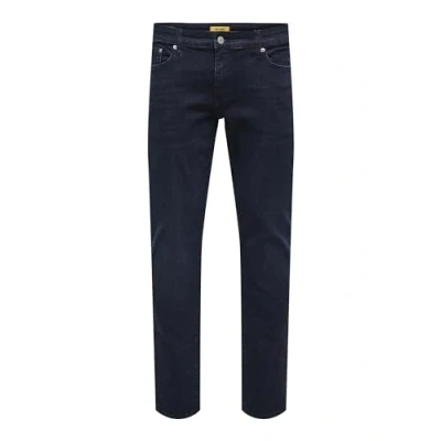 Image of ONLY &amp; SONS Men&#039;s Onsloom Slim One Bb Coat 9012 Azg DNM Vd Jeans, Blue Black Denim, 30 W/30 L