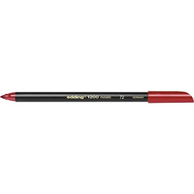 Image of edding 1200 metallic colour pen red 10 pens round nib 1 3 mm glitter marker for writing, drawing and sketching guests books,card making,DIY photo albums scrapbooking