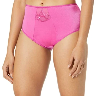 Image of Elomi Women&#039;s Cate Embroidered Full Coverage Brief Bikini Style Underwear, Camelia, 4XL Plus