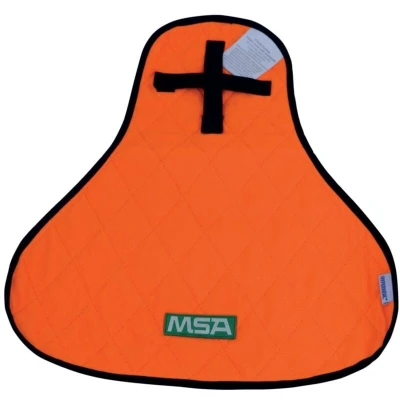 Image of MSA V Gard Safety Helmet Cooling Crown with Neck Shade