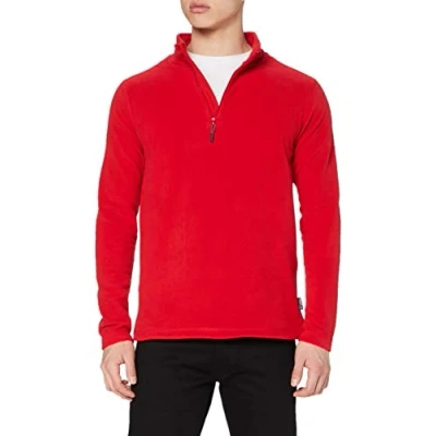 Image of Stedman Apparel Men&#039;s Active Fleece Half Zip/ST5020 Sweatshirt, Scarlet Red, Small