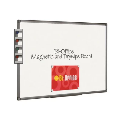 Image of Bi Office Magnetic Whiteboard 1800x1200mm Aluminium Finish
