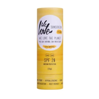 Image of We Love The Planet SPF 20 Natural Sunscreen Stick 60g Vegan Eco Friendly Sun Protection Gentle &amp; Effective Suitable for All Skin Types