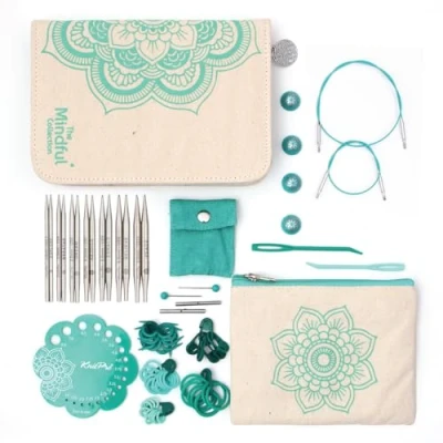 Image of KnitPro Inter. Lace Needle Set Kindness 10cm 3 6.00mm 1pc, Blue