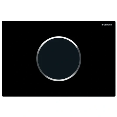 Image of Geberit Sigma10 Automatic/Touchless Dual Flush Plate Mains Operation Black / Chrome (115.907.KM.6)