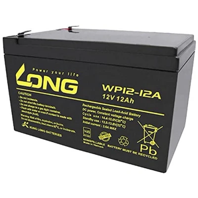 Image of Long WP12 12A/F2 Batteria al Piombo 12 V Ah AGM (L x W D) 151 98 mm Spina Piatta 6.35