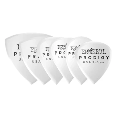 Image of Ernie Ball 2.0 mm White Multipack Prodigy Picks 6 pack