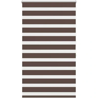 Image of vidaXL Zebra Blind 100 x 175 cm Coffee