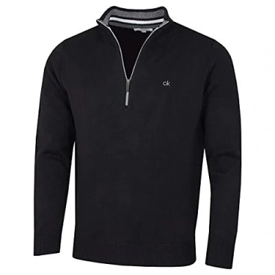 Image of Calvin Klein Golf Mens Cotton Sweater Black Sport 3XL